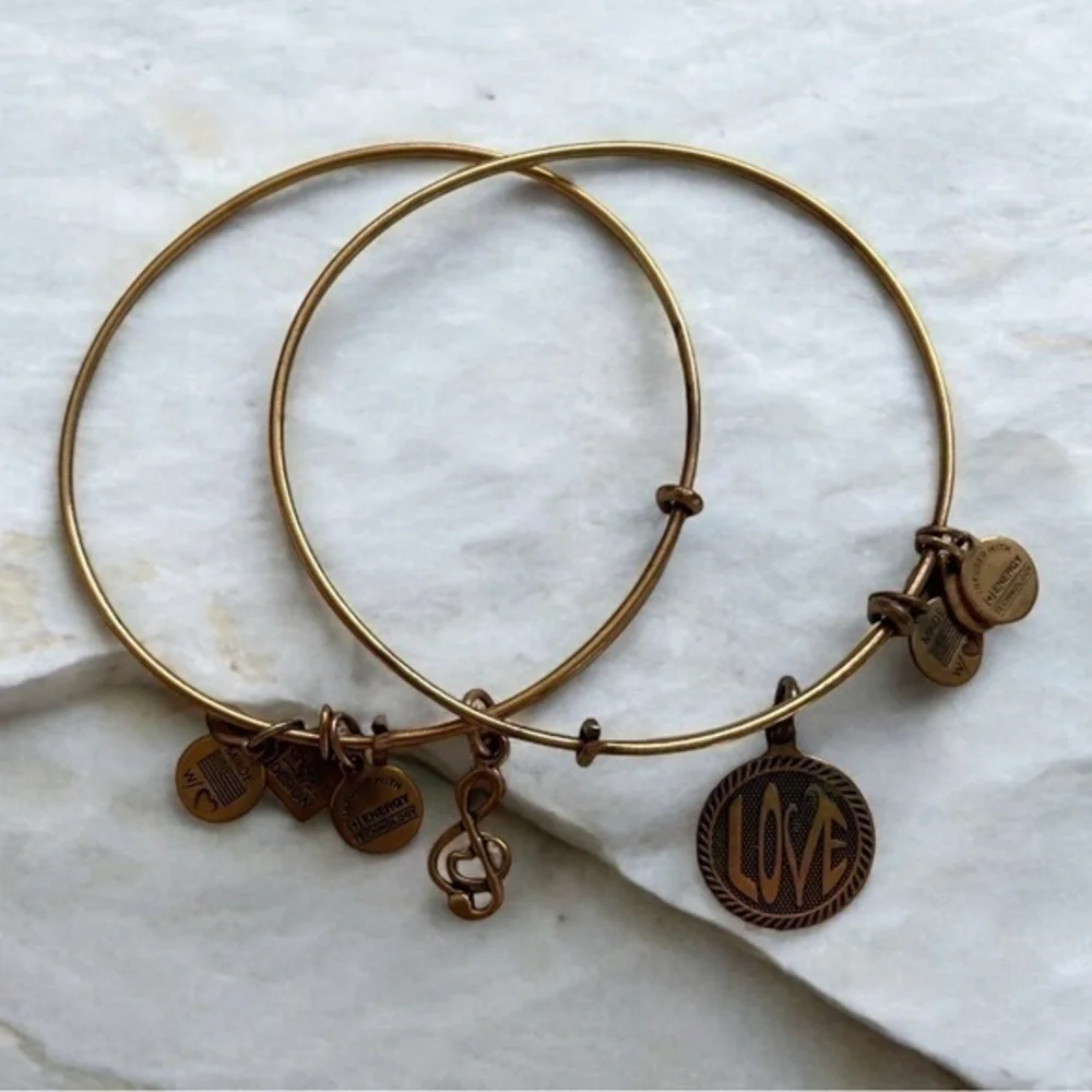 🫶🏻 Alex and Ani Love & Music Note Set